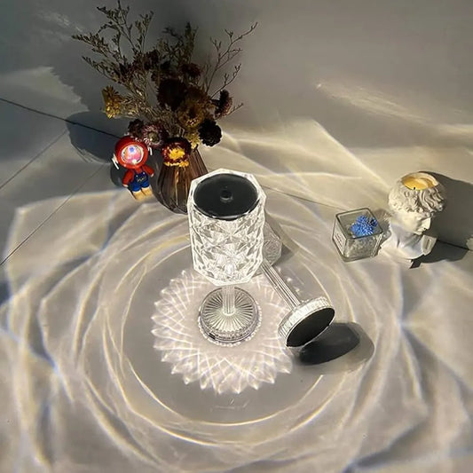 AuraGlow 16-Color Crystal Touch Lamp