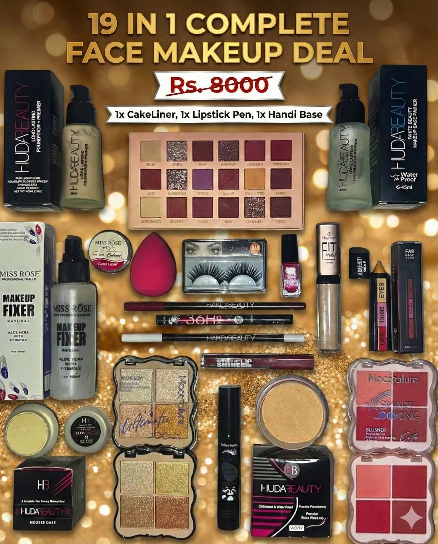 Ramzan Mubarak Special: Ultimate 19-in-1 Complete Face Makeup Glam Deal