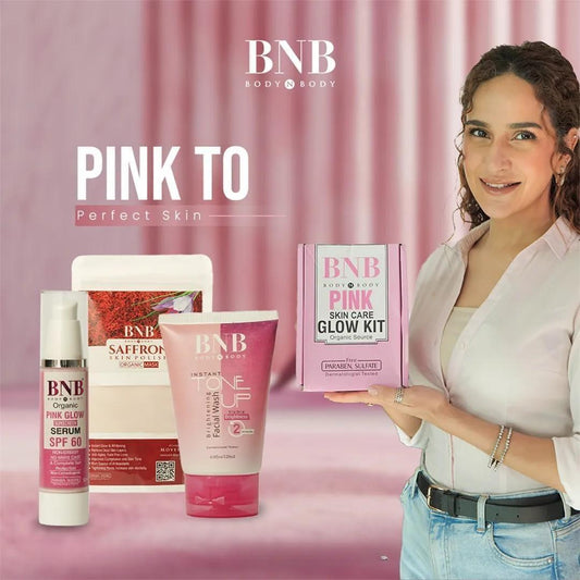 BNB Pink Glow 3-in-1 Skincare Bundle – Face Wash, Mask & Serum (3 Pcs)